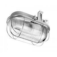 Oprawa kanałowa n/t Oval 100W E27 IP44 230V popielaty, klosz przezroczysty | 100178 Lena Lighting