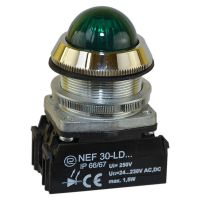 Lampka sygnalizacyjna NEF30LDS 24-230V, Fi-30mm, diodowa, unia., klosz wypukły, okrągły, zielona | W0-LDU1-NEF30LDS Z Promet
