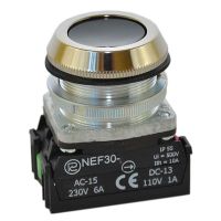 Przycisk sterowniczy kryty NEF30-K2X, pod otwór Fi-30mm, styki 2NO, czarny | W0-NEF30-K 2X S Promet