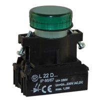 Lampka L22DHV 500VAC zielona | W0-LD-L22DHV Z Promet