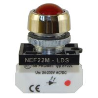 Lampka NEF22 metalowa sferyczna czerwona | W0-LD-NEF22MLDS C Promet