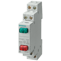 Przycisk modułowy podwójny 5TE48 1NO+1NC 230V, 20A z podświetleniem zielony/czerwony | 5TE4841 Siemens