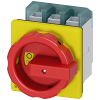 Rozłącznik awaryjny 3LD2 3P 100A 37kW montaż tablicowy pokrętło żółto-czerwonym | 3LD2704-0TK53 Siemens