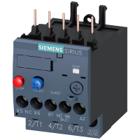 Przekaźnik termiczny 055-0,80A, wlk. S00, klasa 10, montowany na styczniku | 3RU2116-0HB0 Siemens
