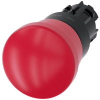 Przycisk grzybkowy awaryjny 22mm, okrągły, plastikowy, czerwony, wymuszone odblokowanie, SIRIUS ACT | 3SU1000-1HA20-0AA0 Siemens