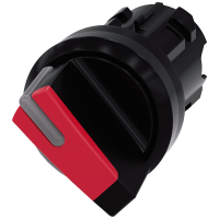 Napęd przełącznika SIRIUS ACT plastik, pokrętny czerwony/czarny (O I) | 3SU1002-2BF20-0AA0 Siemens