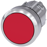 Przycisk SIRIUS ACT, 22mm, okrągły, metal, błyszczący, czerwony, płaski, bez samopowrotu | 3SU1050-0AA20-0AA0 Siemens