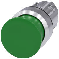 Napęd przycisku grzybkowego z samopowrotem, metalowy, 30 mm, zielony | 3SU1050-1AD40-0AA0 Siemens