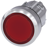 Przełącznik przyciskany 3SU1, 22mm, okrągły, metal, podświetlany, czerwony, SIRIUS ACT | 3SU1051-0AA20-0AA0 Siemens