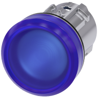 Lampka sygnalizacyjna 22mm okrągła, metal błyszczący, niebieska, gładka, SIRIUS ACT | 3SU1051-6AA50-0AA0 Siemens