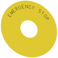 Etykieta samoprzylepna, EMERGENCY STOP, żółta, SIRIUS ACT | 3SU1900-0BC31-0DA0 Siemens