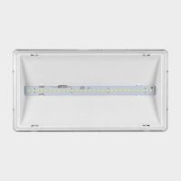 Oprawa awaryjna EXIT L IP65 ECO LED AT 1W 120lm 1h jednozadaniowa biała | ETL/1W/E/1/SE/AT/WH Awex