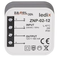Zasilacz LED dopuszkowy 12V DC 2W typ: ZNP-02-12 | LDX10000026 Zamel