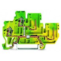 Złączka 2-Przewodowa/2-Pinow dwupiętrowa, złączka PE, żółto-zielona | 870-107 Wago