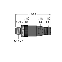 ZŁĄCZE PROSTE BS8141-0 ZAM ZA WASC4K | 69010 Turck