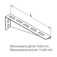 Wspornik poziomy (wpinany w ceownik) U-532F | U-532F El-Puk