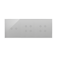 Panel dotykowy S54, 3 moduły, 2 pola dotyk. poziom+4 pola dotyk.+4 pola dotyk., srebrna mgła | DSTR3244/71 Kontakt Simon