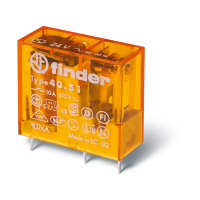 Przekaźnik miniaturowy do płytki drukowanej i gniazd serii 95.5x 1P 10A 24VDC | 40.51.7.024.0000 Finder