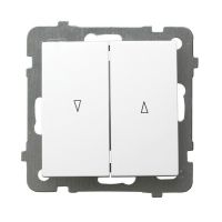 Łącznik żaluzjowy z blokadą mechaniczną, 10AX, zaciski gwintowe, biały, As | ŁP-7GB/m/00 Ospel