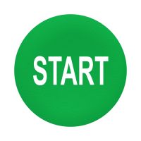 Wkładka do przycisku "START" Fi-22mm, zielona, Harmony XB4 | ZBA333 Schneider Electric