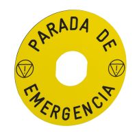 Etykieta OKR.F90 "PARADA DE EMERGENZIA" | ZBY8430 Schneider Electric