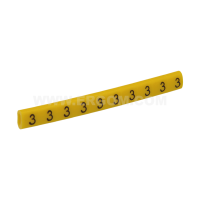 Oznacznik przewodów OZ-0/3, cyfra 3, żółty (opak 100szt) | E04ZP-01020100400 Ergom
