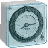 Zegar analogowy dobowy bez rezerwy chodu w obudowie 230V 1P 16A | EH710 Hager