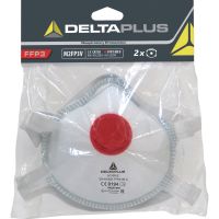 Zestaw półmasek z filtrem FFP3 z zaworem, białe (opak 2szt.) | M2FP3V Delta Plus