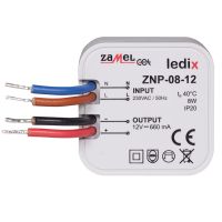 Zasilacz LED dopuszkowy 12V DC 8W TYP: ZNP-08-12 | LDX10000028 Zamel