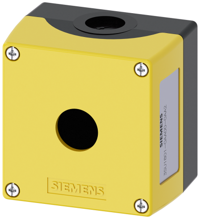 Obudowa sterownicza do FI 22mm, 1 otwór, plastikowa, żółta, bez wyposażenia, SIRIUS ACT | 3SU1801-0AA00-0AA2 Siemens