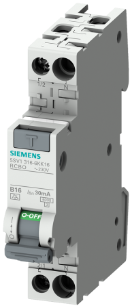 Wyłącznik różnicowonadprądowy 2P B 6A 30mA typ AC, SENTRON | 5SV1316-0KK06 Siemens
