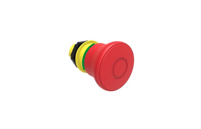 Przycisk sterowniczy grzybkowy, bez adaptera, odblokowanie przez pociągnięcie, Fi-40mm, czerwony | LPCB6744 Lovato Electric