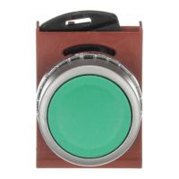 Przycisk płaski, metal okrągły, z ramką, P9MPNVG, zielony | 1SFA184002R9002 ABB