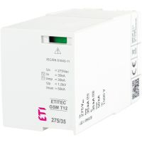 Moduł wymienny ogranicznika przepięć, MOD. GSM T12 275/35, typ T1+T2 (B+C) | 002440718 Eti