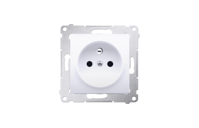 Gniazdo wtyczkowe z/u i przesłoną, 16A, zaciski śrubowe, biały Simon 54 | DGZ1Z.01/11 Kontakt Simon
