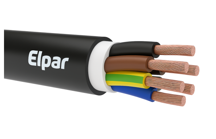 Przewód w izolacji gumowej H07RN-F (OnPD) 5x4,0 żo 450/750V KRĄŻEK | 5901854405254 Elpar