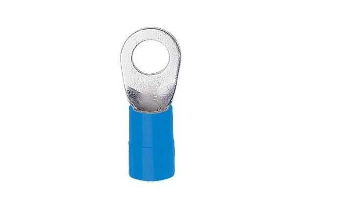 Końcówka oczkowa Cu izolowana KOE 4-2,5, przekrój: 2,5mm2, otwór pod śrubę M4 (opak 100szt) | KOE_4-2,5/100 Erko