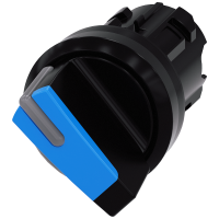 Przełącznik z możliwością podśwt. SIRIUS ACT, 22mm, okrągły, tworzywo, czarny/niebieski, kr. pióro | 3SU1002-2BF50-0AA0 Siemens