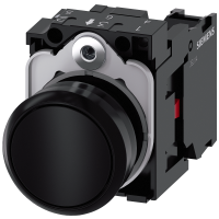 Przycisk płaski czarny 1NC, zaciski śrubowe, SIRIUS ACT Fi22, tw. sztuczne | 3SU1100-0AB10-1CA0 Siemens