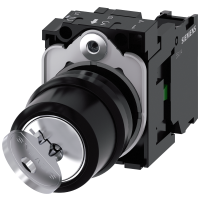 Przełacznik kluczyk. (I O II) RONIS SB30 2NO, blok. w poz. I+O+II, SIRIUS ACT Fi22, tw. sztuczne | 3SU1100-4BF11-1BA0 Siemens