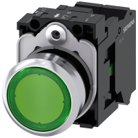Illuminated pushbutton, green | 3SU1152-0AB40-3BA0 Siemens