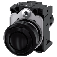 Brzęczyk kompaktowy, 22mm, tworzywo, czarne, dźwięk ciągły 2,4kHz, IP40, SIRIUS ACT | 3SU1200-6KB10-1AA0 Siemens