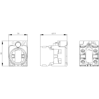 Uchwyt, potrójny tworzywo sztuczne, 1NC, 1NC, przyłącze śrubowe | 3SU1500-1AA10-1PA0 Siemens