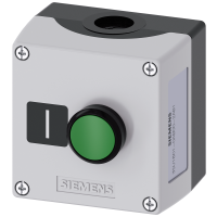Obudowa kasety 1-otworowa, 22mm, czarno-szara, przycisk zielony 1NO, SIRIUS ACT | 3SU1801-0AB00-2AB1 Siemens