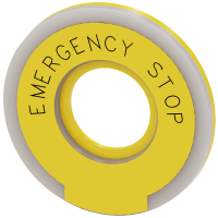 Etykieta podkładkowa podświetlana do przycisku awaryjnego żółta śr. zewn. 75mm SIRIUS ACT | 3SU1901-0BD31-0DA0 Siemens