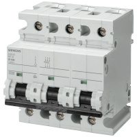 Wyłącznik nadmiarowo-prądowy 400 V 10 kA, 3-bieg., B, 100 A, głęb.=70 mm | 5SP4391-6 Siemens