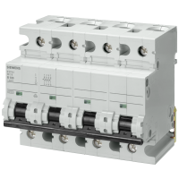 Wyłącznik nadmiarowo-prądowy 400 V 10 kA, 4-bieg., D, 80 A, głęb.=70 mm | 5SP4480-8 Siemens