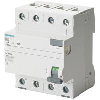 Wyłącznik ochronny różnicowy, 4-bieg., typ AC, In: 25 A, 300 mA, Un AC: 400 V, N-z lewej strony | 5SV4642-0KL Siemens