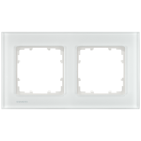 DELTA szkło miro białe ramka 2-krotn. 161x90mm | 5TG1202-1 Siemens