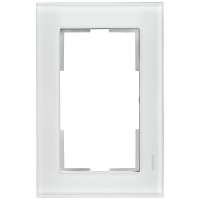 DELTA szkło miro białe ramka do podwójnego gniazdka 125mmx81mm | 5TG1206-1 Siemens